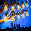 Zuske 30M Outdoor Festoon Lights | 50+3 Shatterproof ST38 Bulbs | IP65