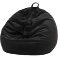 Nobildonna Corduroy Bean Bag Chair Cover | 300L Large Toy Storage - Black
