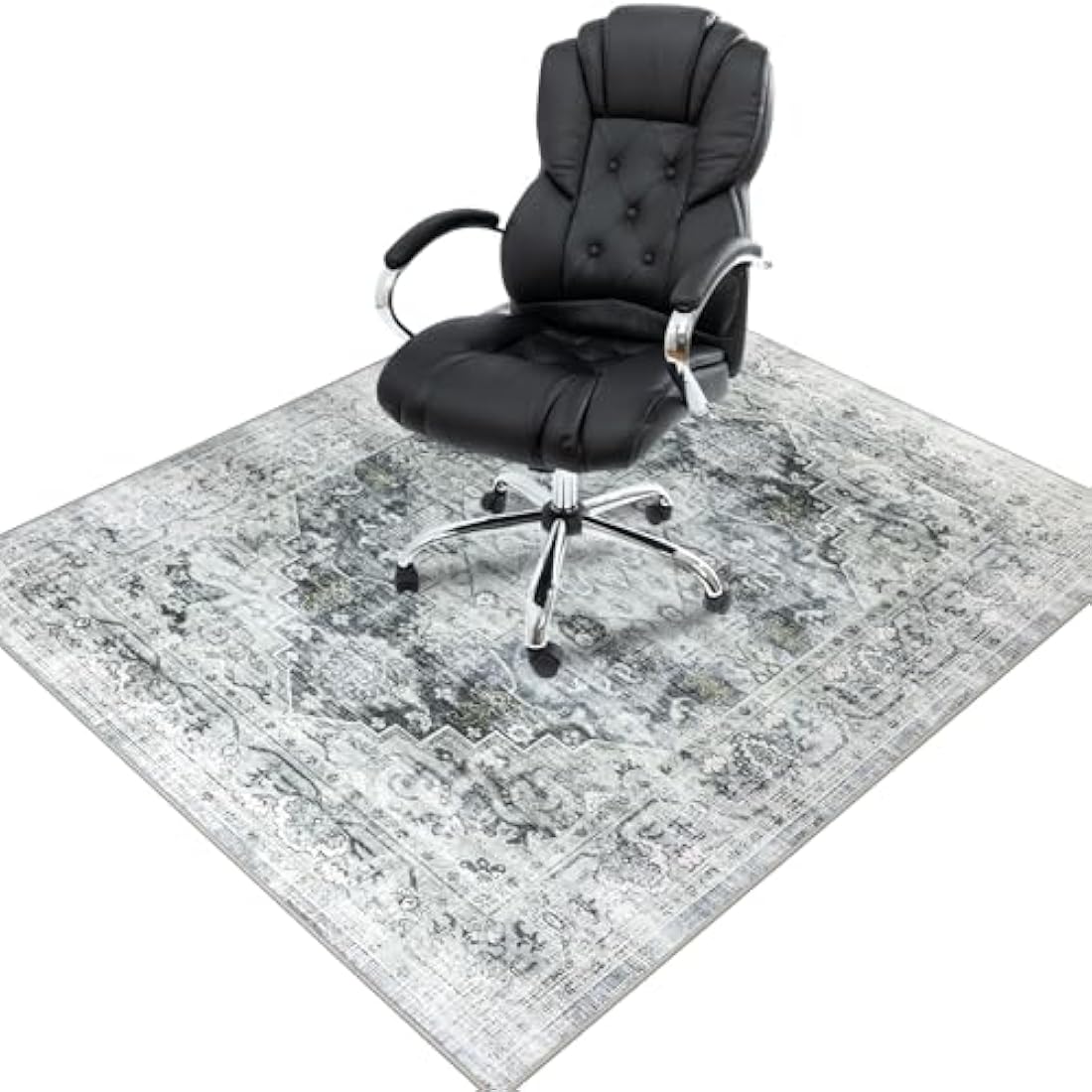Office Chair Mat for Hardwood Floor - 120x150cm Grey Washable