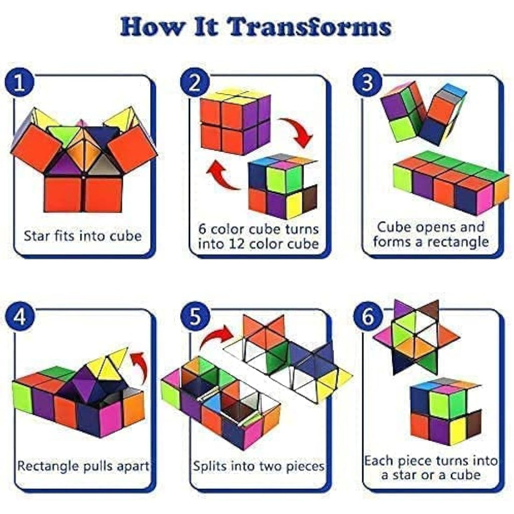 2-in-1 Magic Star Infinity Cube – 3D Fidget Puzzle Toy