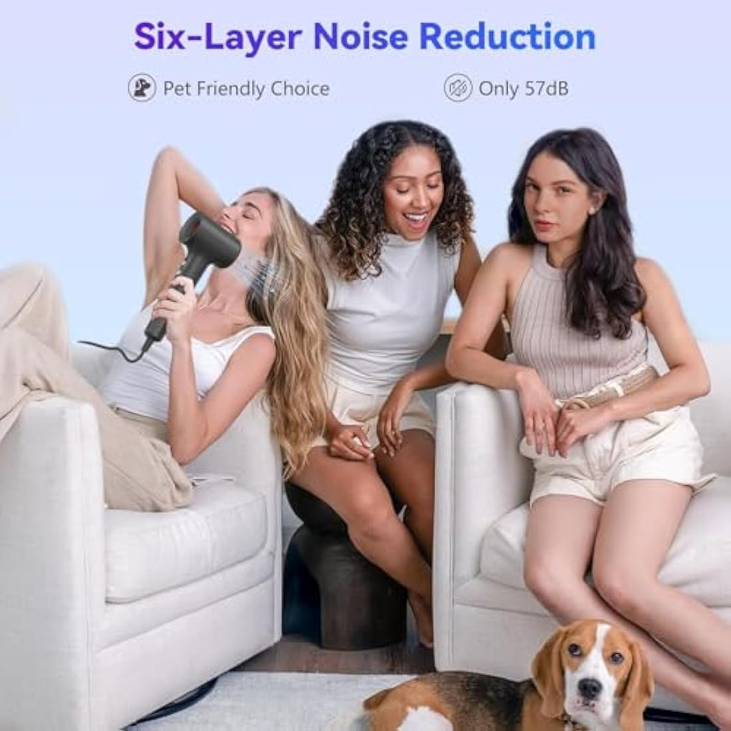 TQQ High-Speed Ionic Hair Dryer | 110,000 RPM Brushless Motor with Diffuser