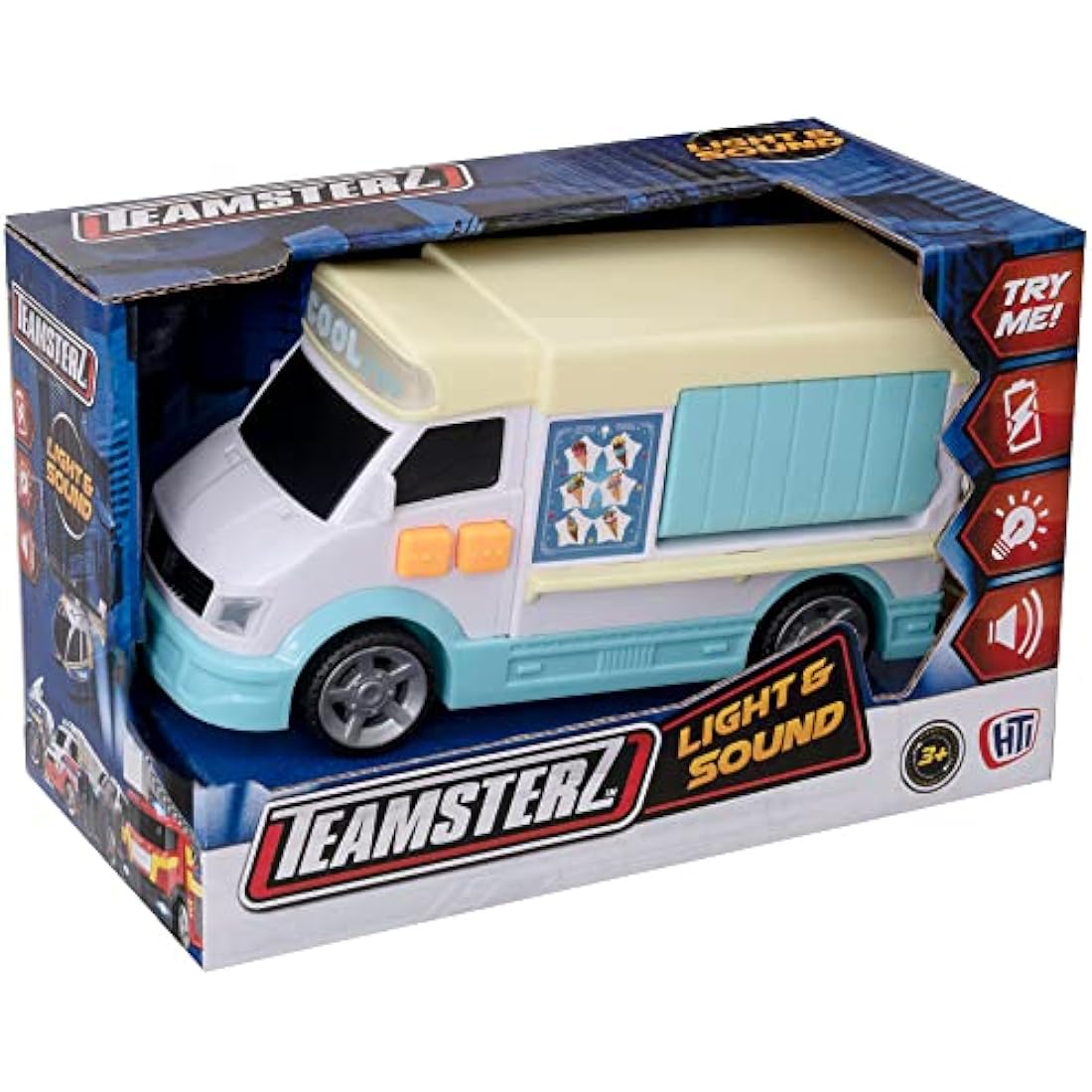 Teamsterz Mighty Machines Ice Cream Van Toy with Light and Sound