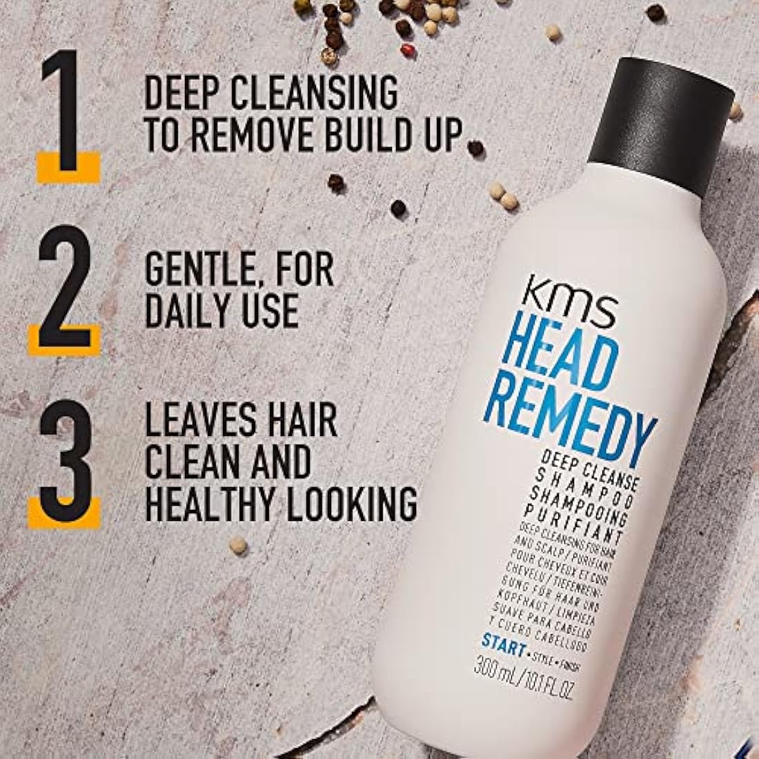 KMS Head Remedy Deep Cleanse Shampoo – Clarifying Hair Detox, 750ml