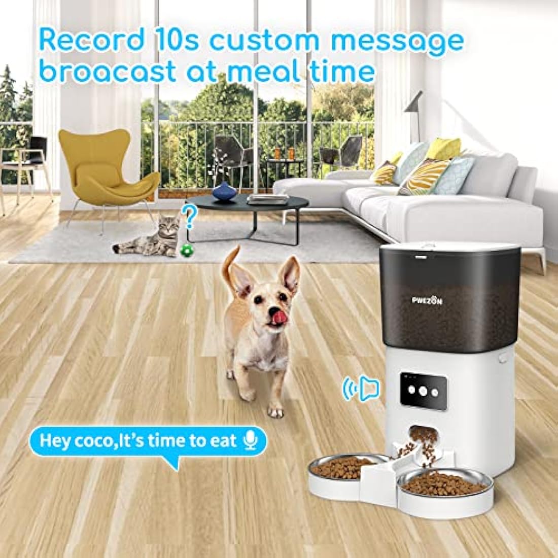 Jolof Store Automatic Cat Feeder – 6L WiFi Smart Dual Food Dispenser