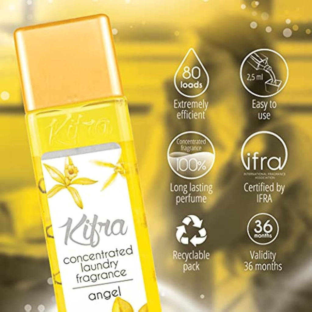 Kifra Angel Laundry Perfume – Concentrated Fragrance (200ml, 80 Loads)