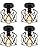 Jolof Store Industrial Flush Mount Ceiling Lights – 4PK Black Metal Cage