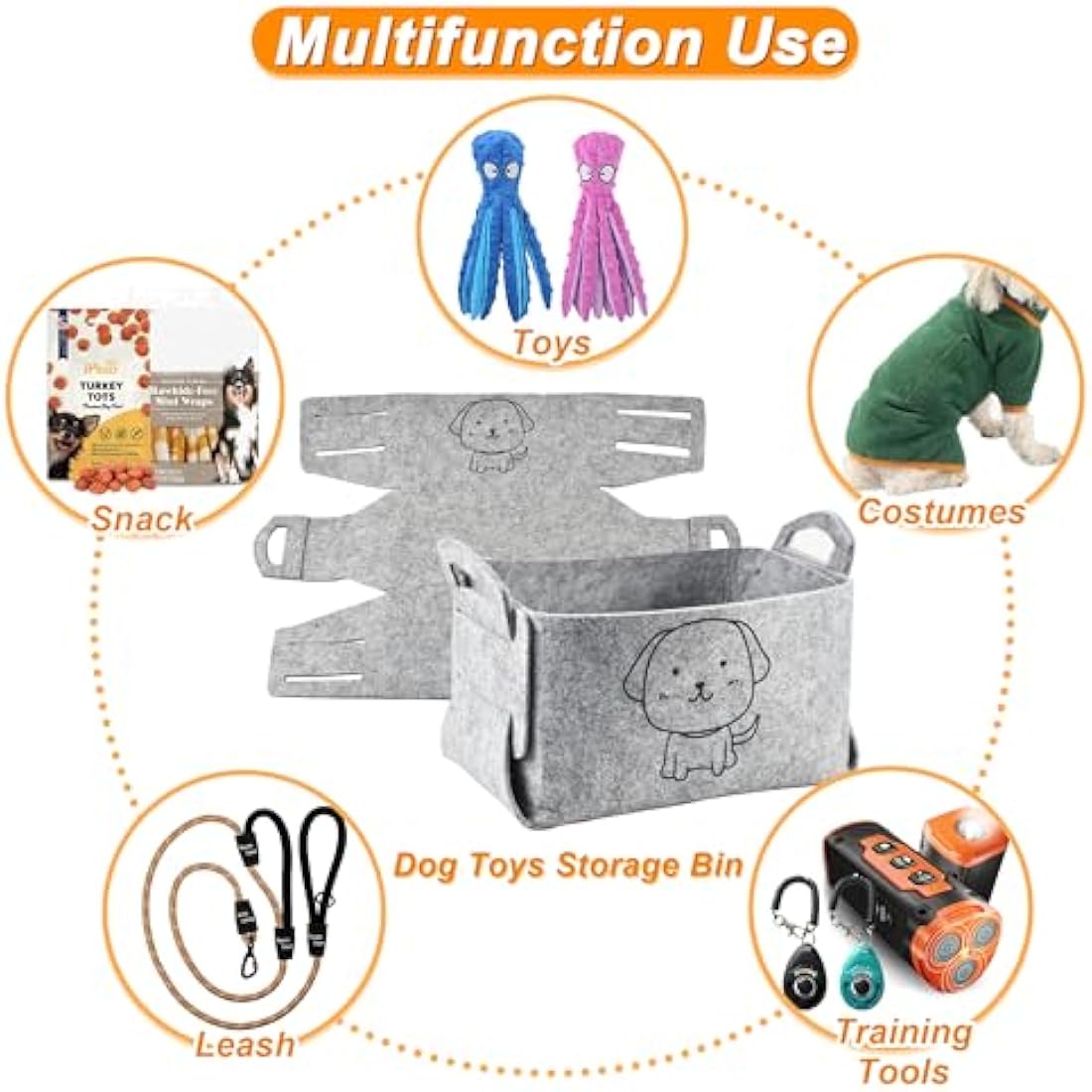 Jolof Store 24-Piece Puppy Toy Set with Storage Bin - Teething & Training