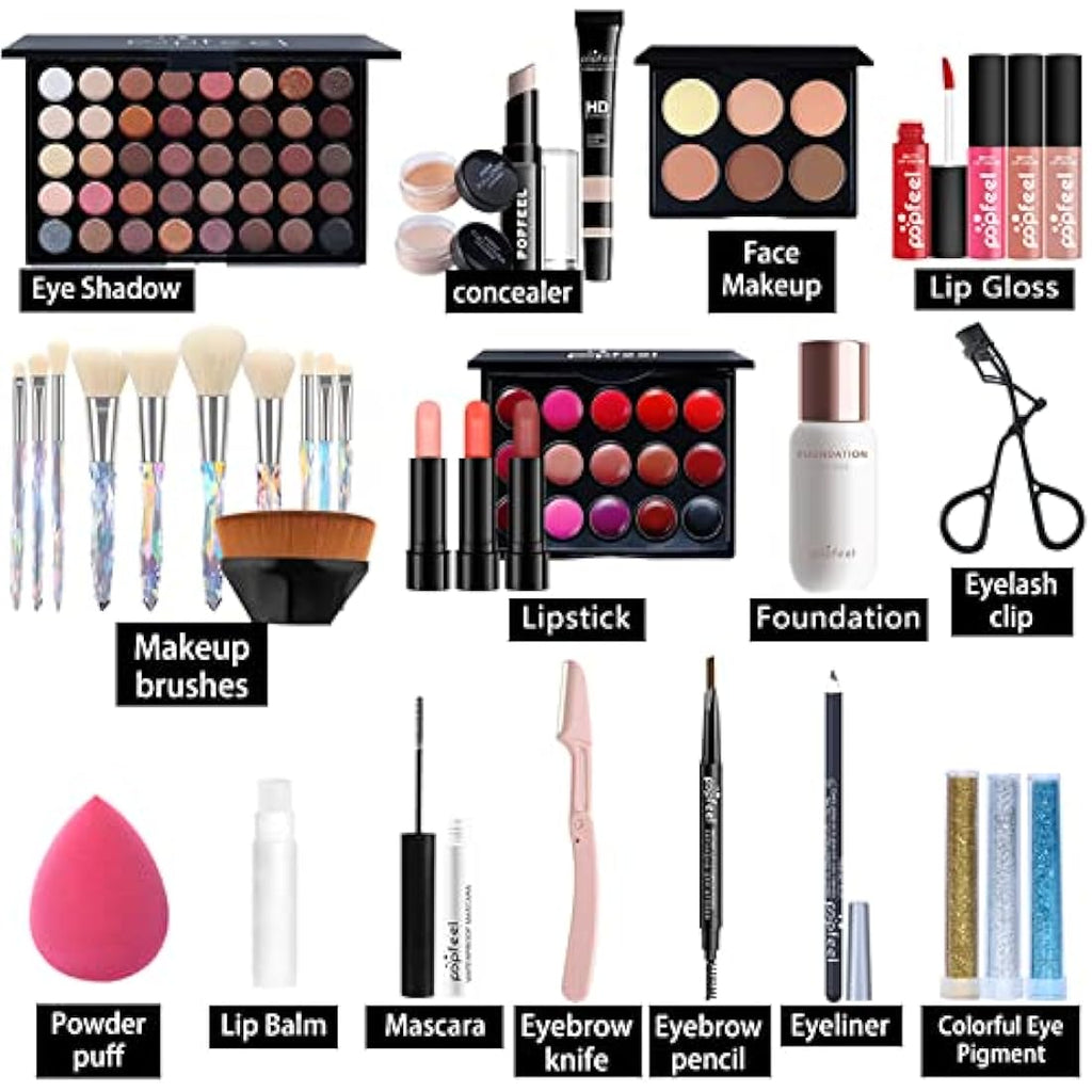 MKNZOME Professional Makeup Kit – All-in-One Travel Cosmetic Gift Set