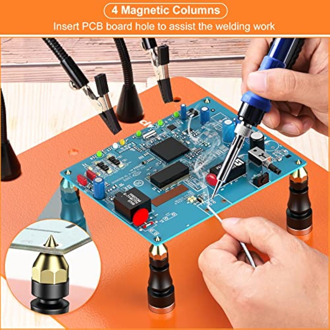 Preciva Magnetic Helping Hands Soldering Station | 4 Flexible Arms