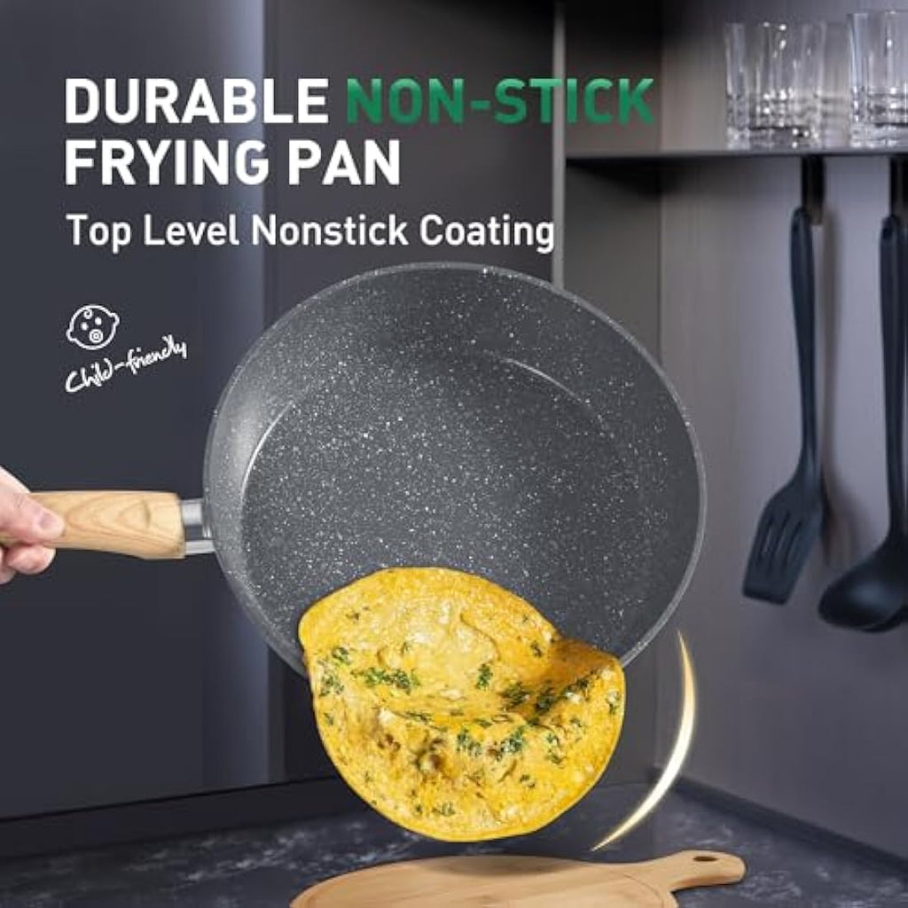 Kitchen Academy 12-Piece Nonstick Cookware Set | Induction Pots & Pans