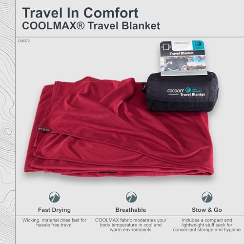 Cocoon Coolmax Travel Blanket – Lightweight & Breathable Travel Bedding