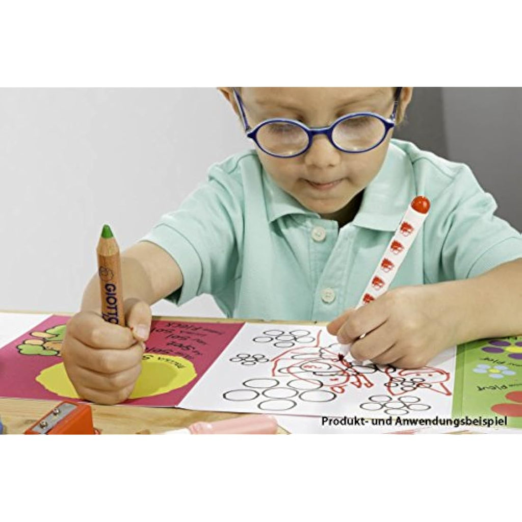GIOTTO be-bè Large Colouring Pencils – 12 Washable Colours for Ages 2+