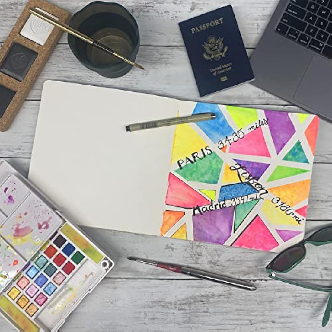 Speedball Watercolour Journal – 300gsm Linen Grand Portrait Sketchbook