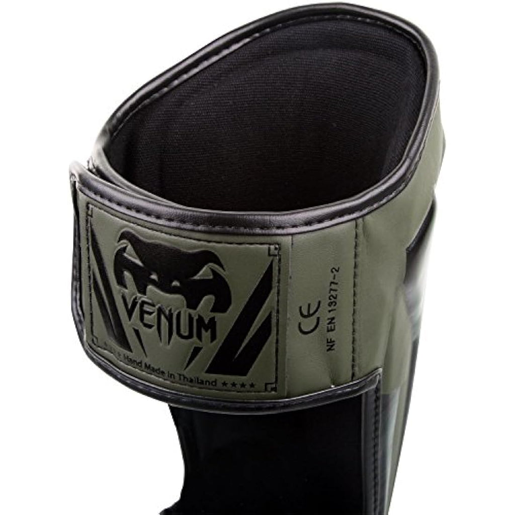 Venum Elite Shin Guards – Premium Faux Leather MMA & Muay Thai Gear