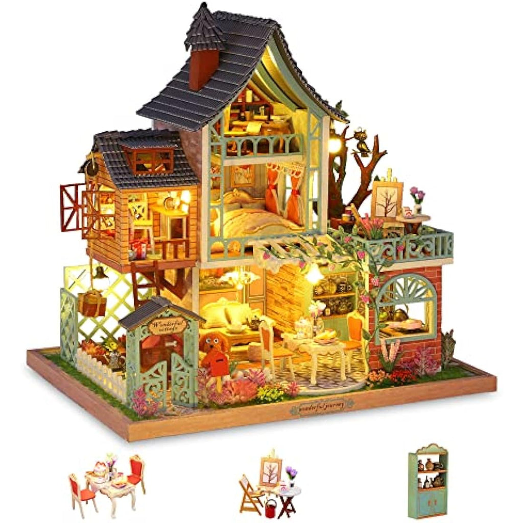 DIY Miniature Dollhouse Kit - Happy Jungle Resort Model