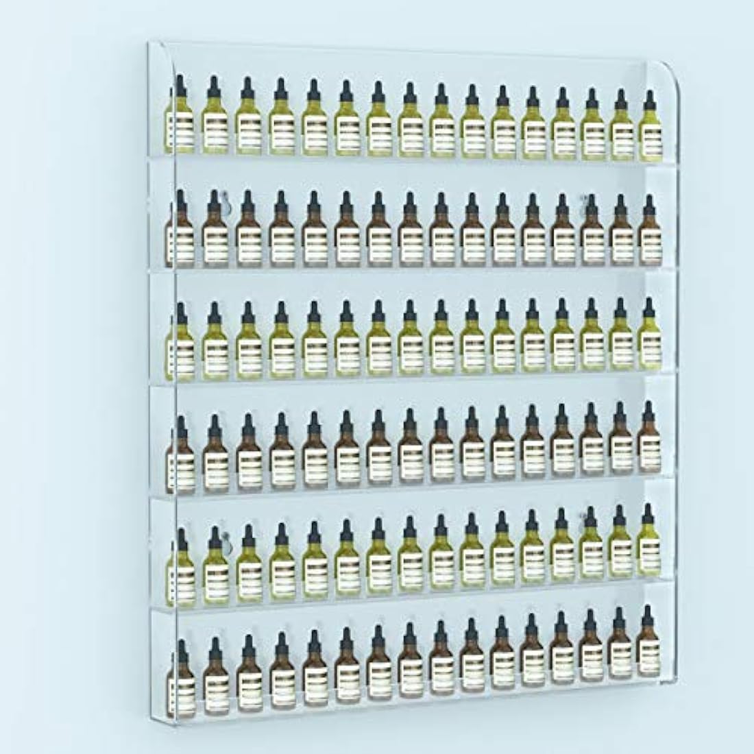 HIIMIEI 6-Tier Acrylic Wall Mounted Nail Polish Rack & Display Organizer