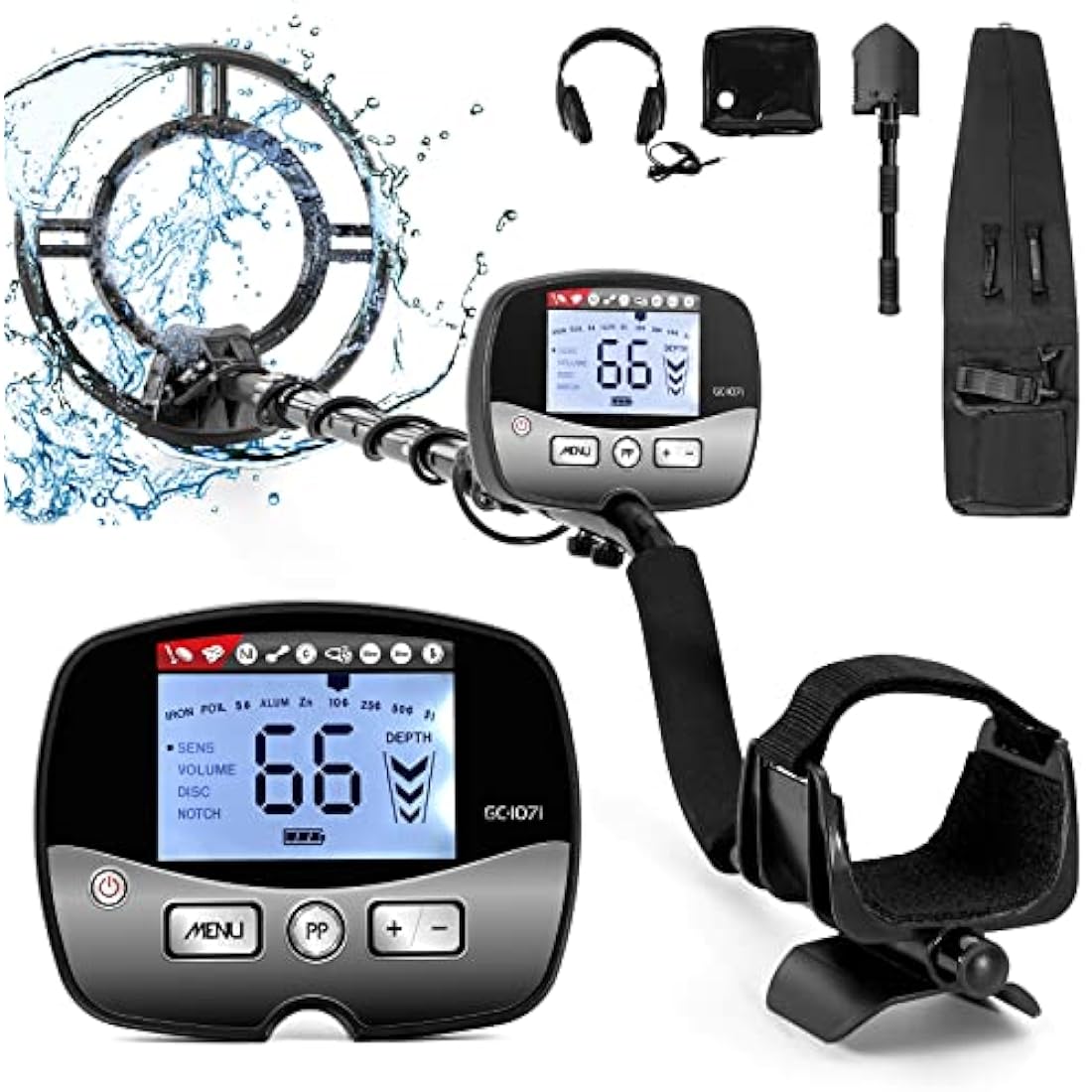 HOOMYA Metal Detector for Adults – Waterproof Gold Finder with LCD Display