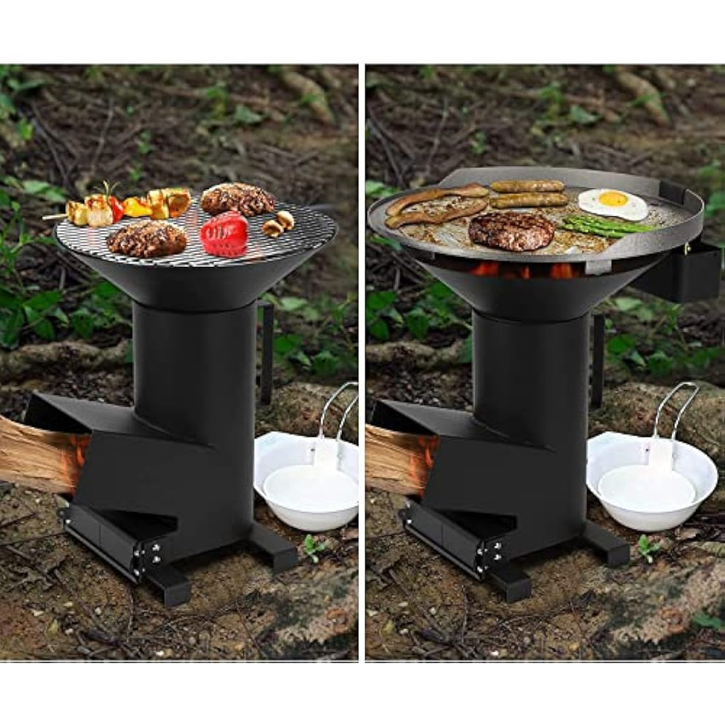 Onlyfire 3-in-1 Rocket Stove | Portable Wood Burning Camping Stove & Griddle