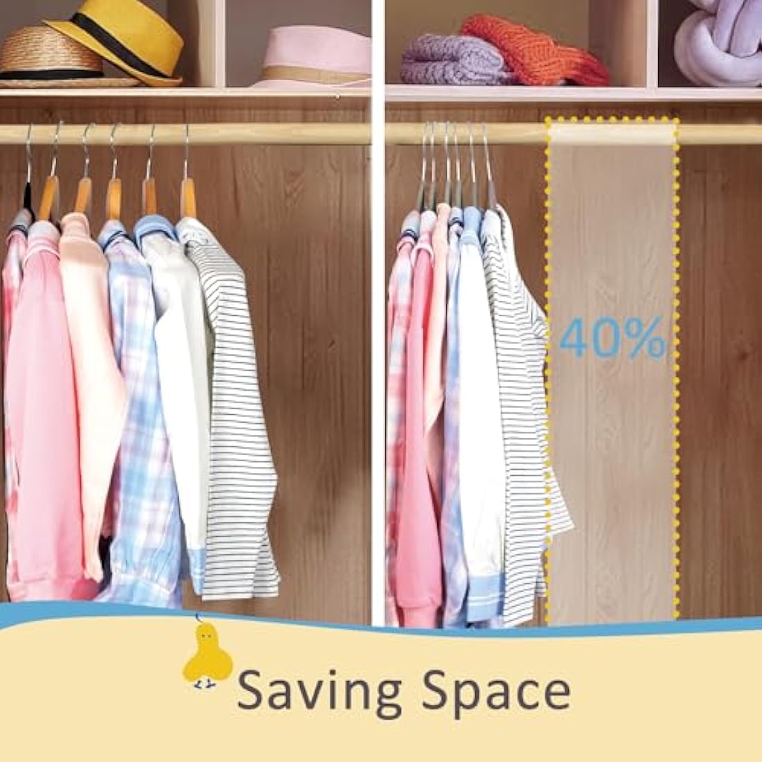 ManGotree Kids Velvet Hangers – Non-slip Ultra-thin 32 Pack, Grey