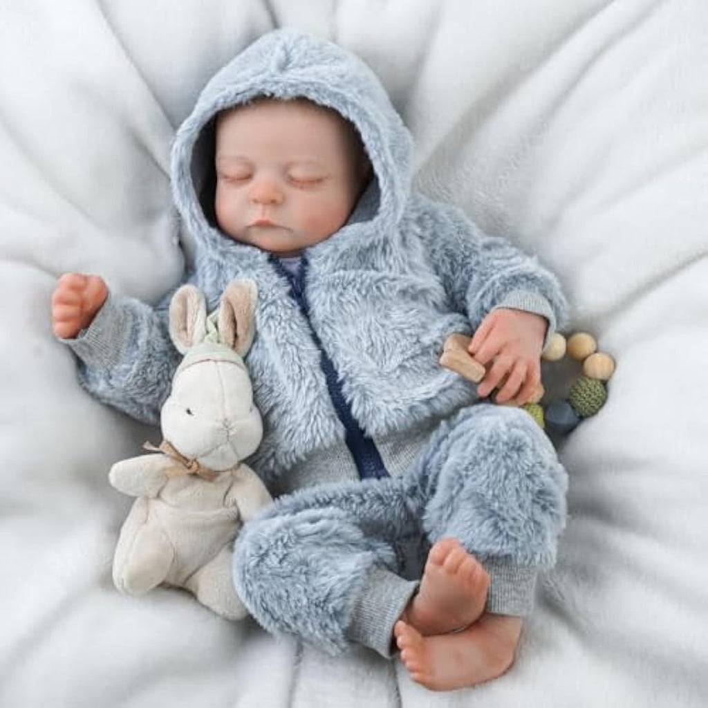 JIZHI 17 Inch Reborn Boy Doll – Lifelike Vinyl Newborn Baby Toy
