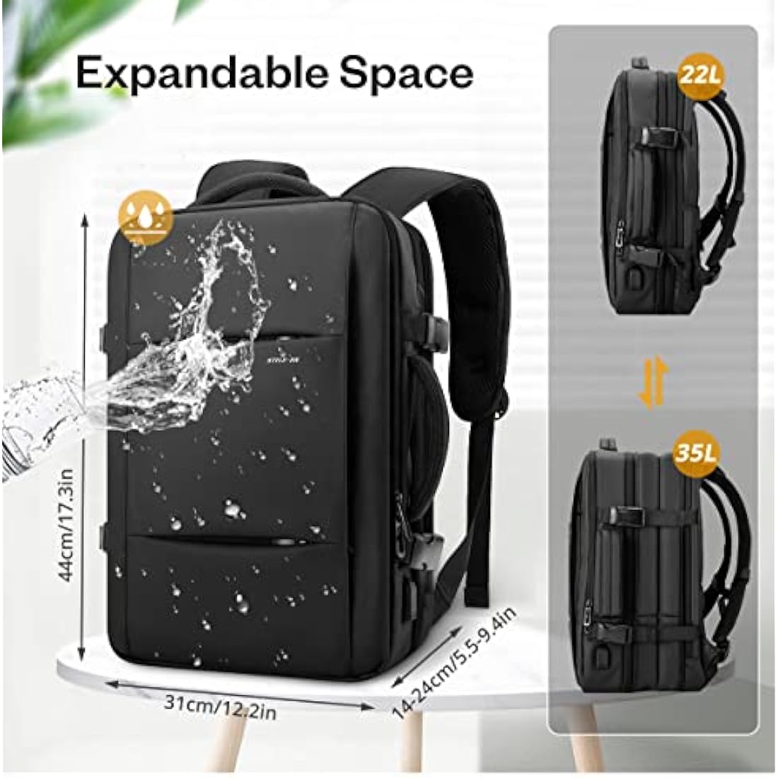 Heroic Knight 17.3 Inch Laptop Backpack – Water Resistant Travel Bag