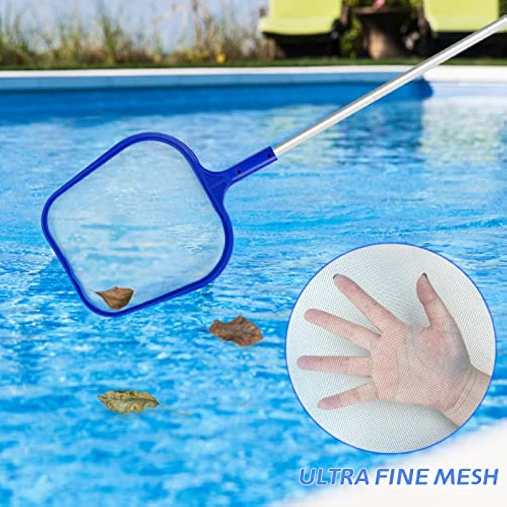 Jsdoin Pool Skimmer Net – 48 Inch Adjustable Pole Fine Mesh Leaf Net