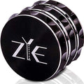 ZYE 4-Piece Herb Grinder – 2.5" Anodized Aluminium with Storage – Black