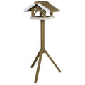 Trixie Natura Wooden Bird Feeder with Stand - Weatherproof Grey/White