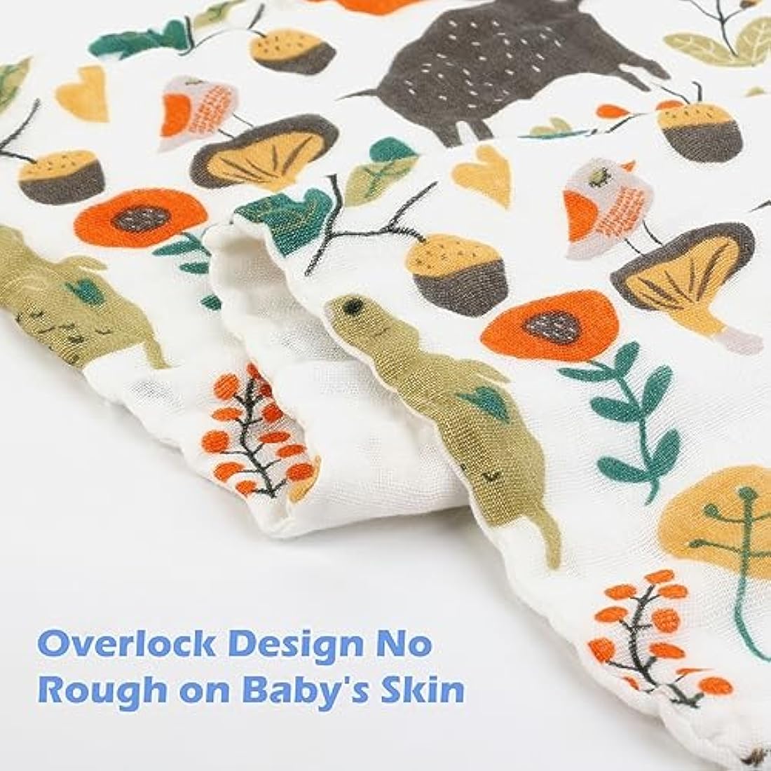 Maliton Muslin Burp Cloths – 6 Pack 100% Cotton 6-Layer Baby Rags