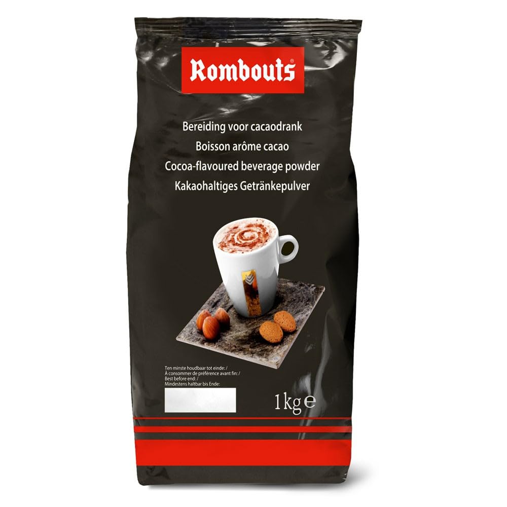 Rombouts Instant Hot Chocolate Mix – Premium 16% Cocoa Powder 1kg