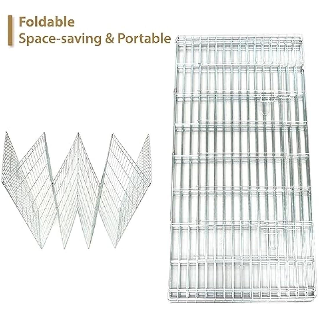 Ellie-Bo Foldable Puppy Play Pen | 61cm Portable Steel Pet Enclosure