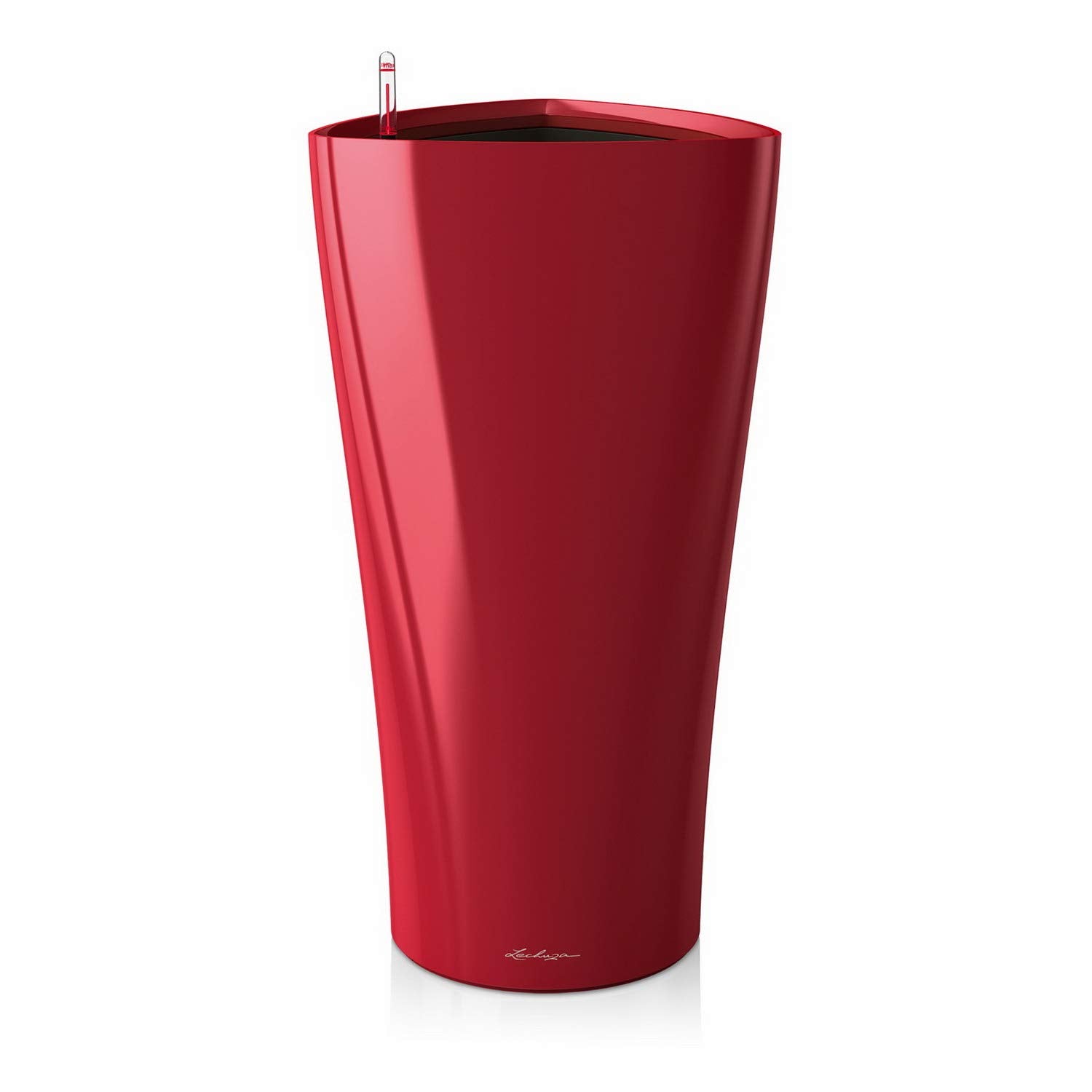 Lechuza Delta Premium 30 Self-Watering Planter – Scarlet Red High Gloss