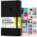 Clever Fox Pocket Weekly Undated Planner – Mini Goal Calendar, Black