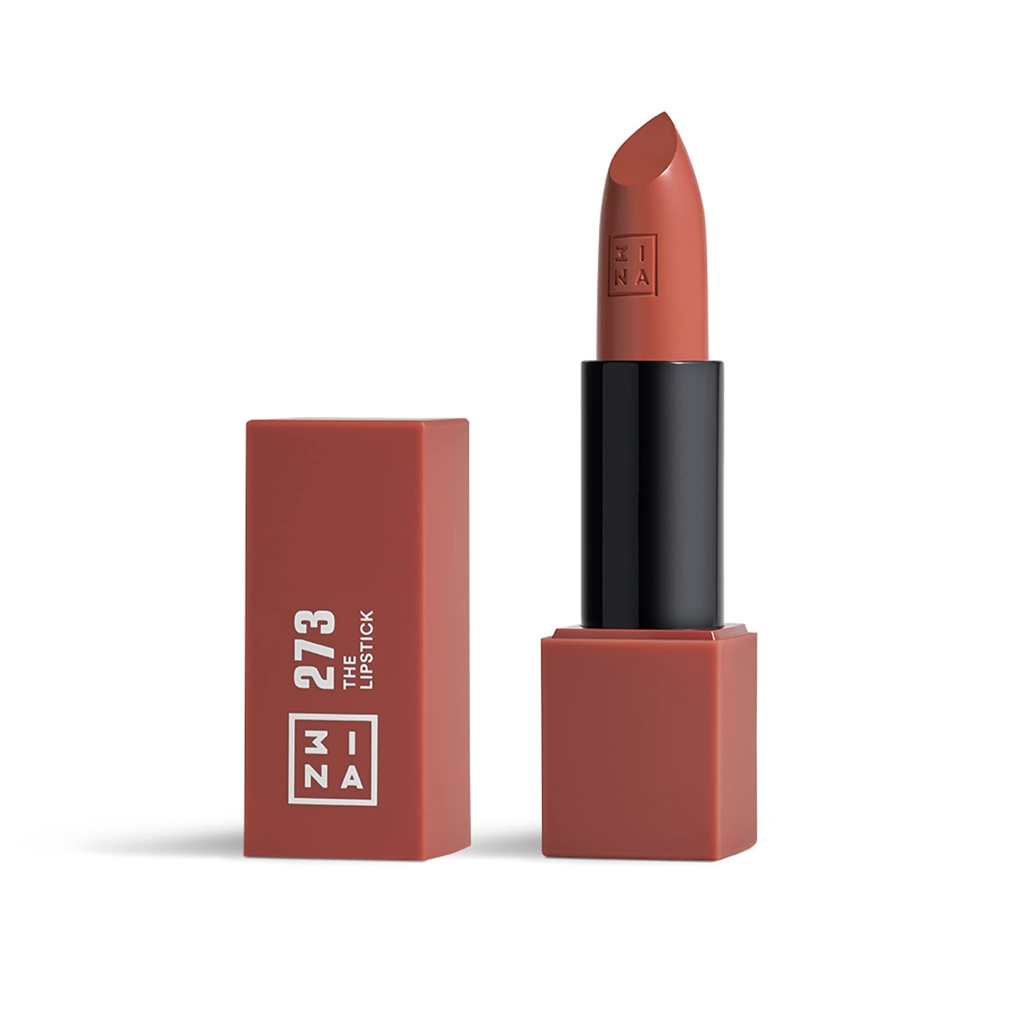 3INA Vegan Semi-Matte Lipstick 273 – Warm Brown Moisturizing Formula