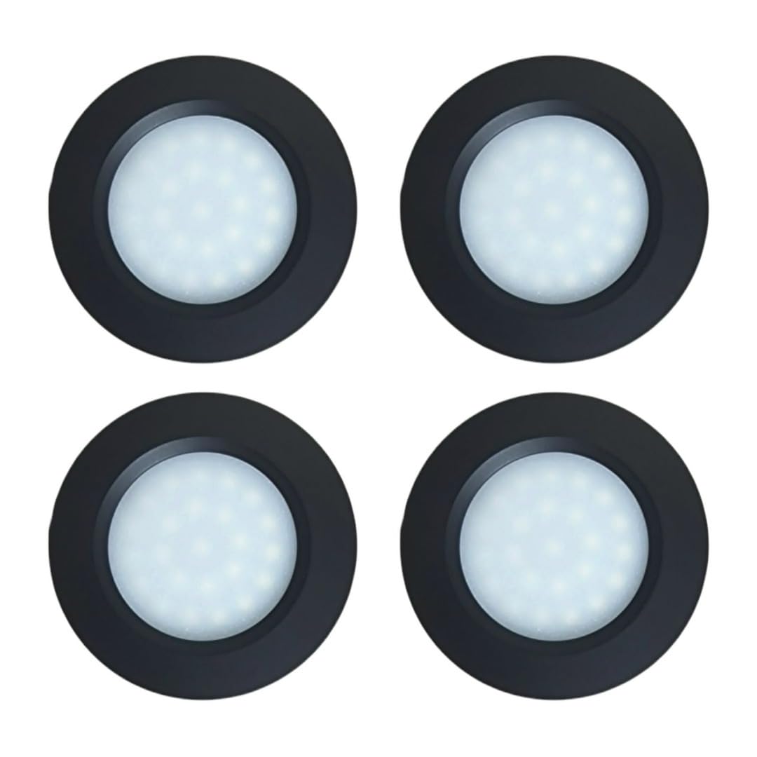 Marvix 12V LED Recessed Spot Lights | 4 Pack Touch Dimmable Black Downlights