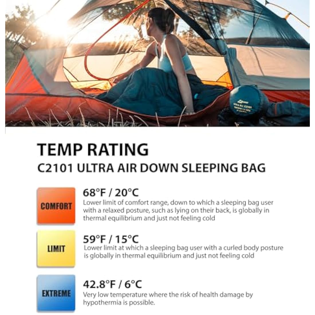 Jolof Store 700+ Fill Power Down Mummy Sleeping Bag – Ultralight 3-Season
