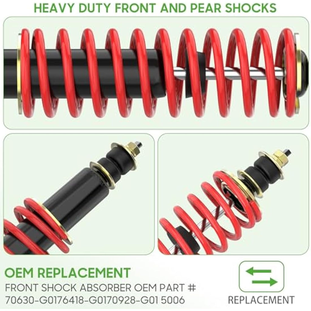 10L0L Heavy Duty Golf Cart Shock Absorber Set for EZGO TXT Medalist (2 Pack)