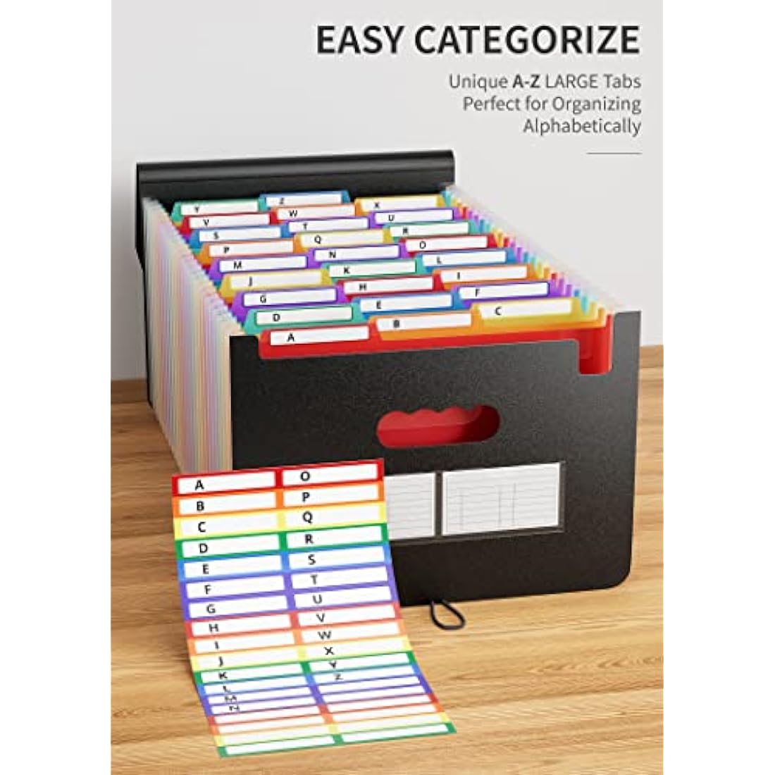 ABC life 26 Pockets Expanding File Folder | A4 Accordion Document Organizer