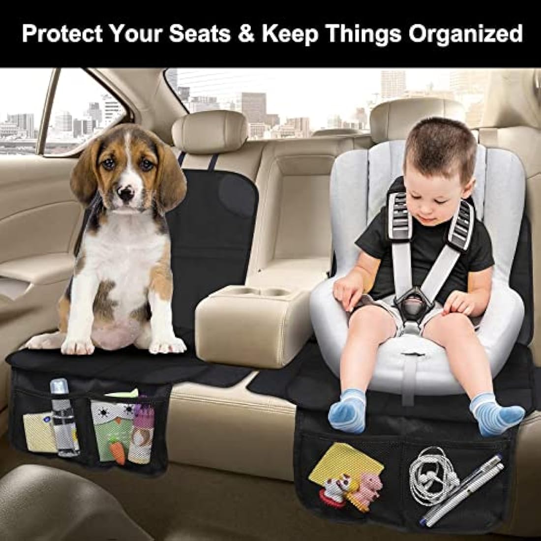 HONZUEN Baby Car Seat Protector – Non-Slip Waterproof ISOFIX Liner