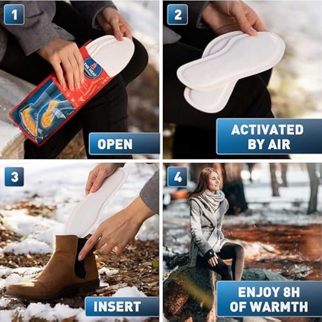 THE HEAT COMPANY Insole Foot Warmers – 8 Hour Air Activated Heat