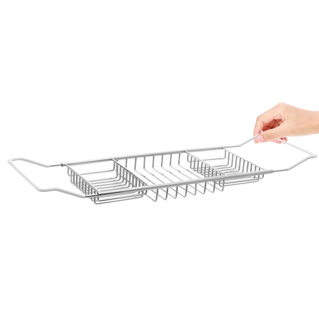 Cabilock Stainless Steel Telescopic Bathtub Rack Non-slip Design Expandable Bath Tray for Phone and Accessories for Home Use in Bathrooms - image 3