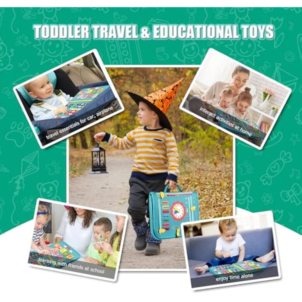Montessori Busy Board | Sensory Educational Toddler Travel Toy