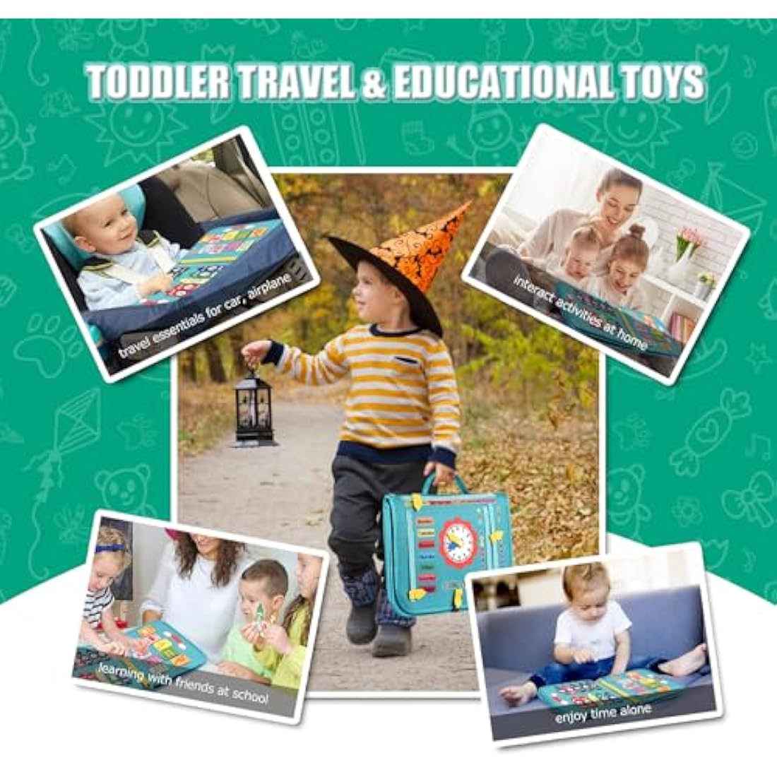 Montessori Busy Board | Sensory Educational Toddler Travel Toy