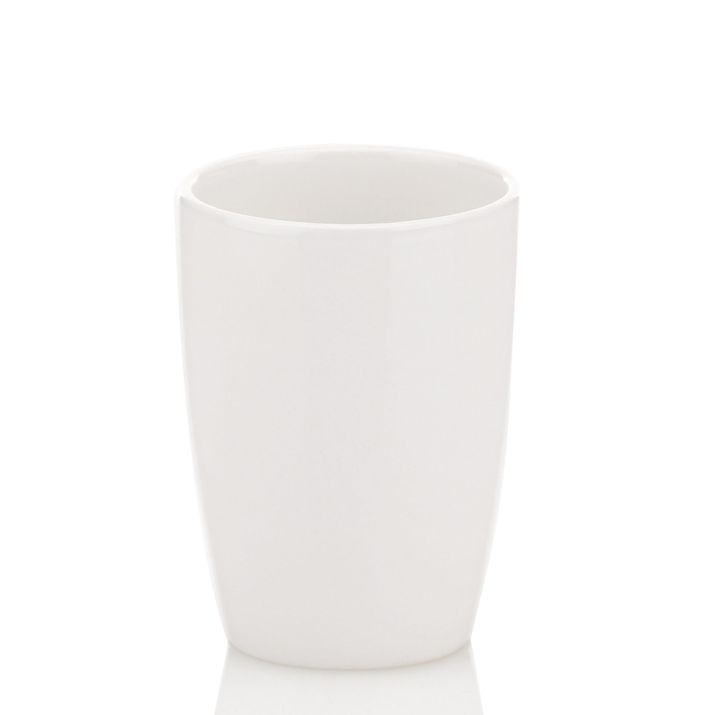 Kela Natura Ceramic Toothbrush Beaker – Modern White Bathroom Tumbler