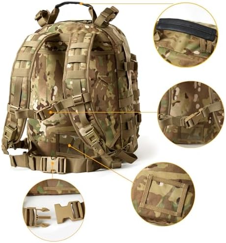 Jolof Store MOLLE 2 Tactical Assault Backpack – Multicam Military Rucksack