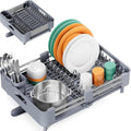 KINGRACK Extendable Dish Drying Rack | Stainless Steel Drainer in Gray