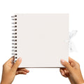 Styloo Square White Scrapbook Photo Album | 20x20 cm Kraft Paper 50 Sheets