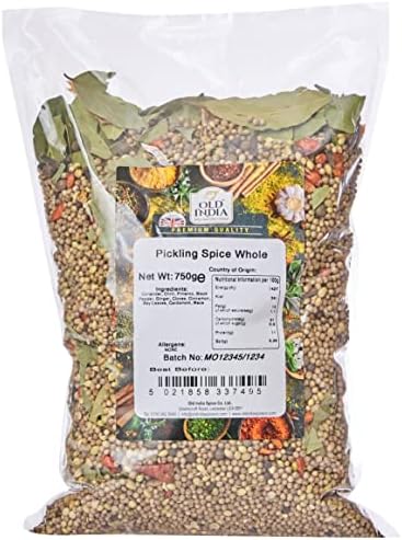 Old India Pickling Spice Whole – 100% Natural Bulk Seasoning, 750g