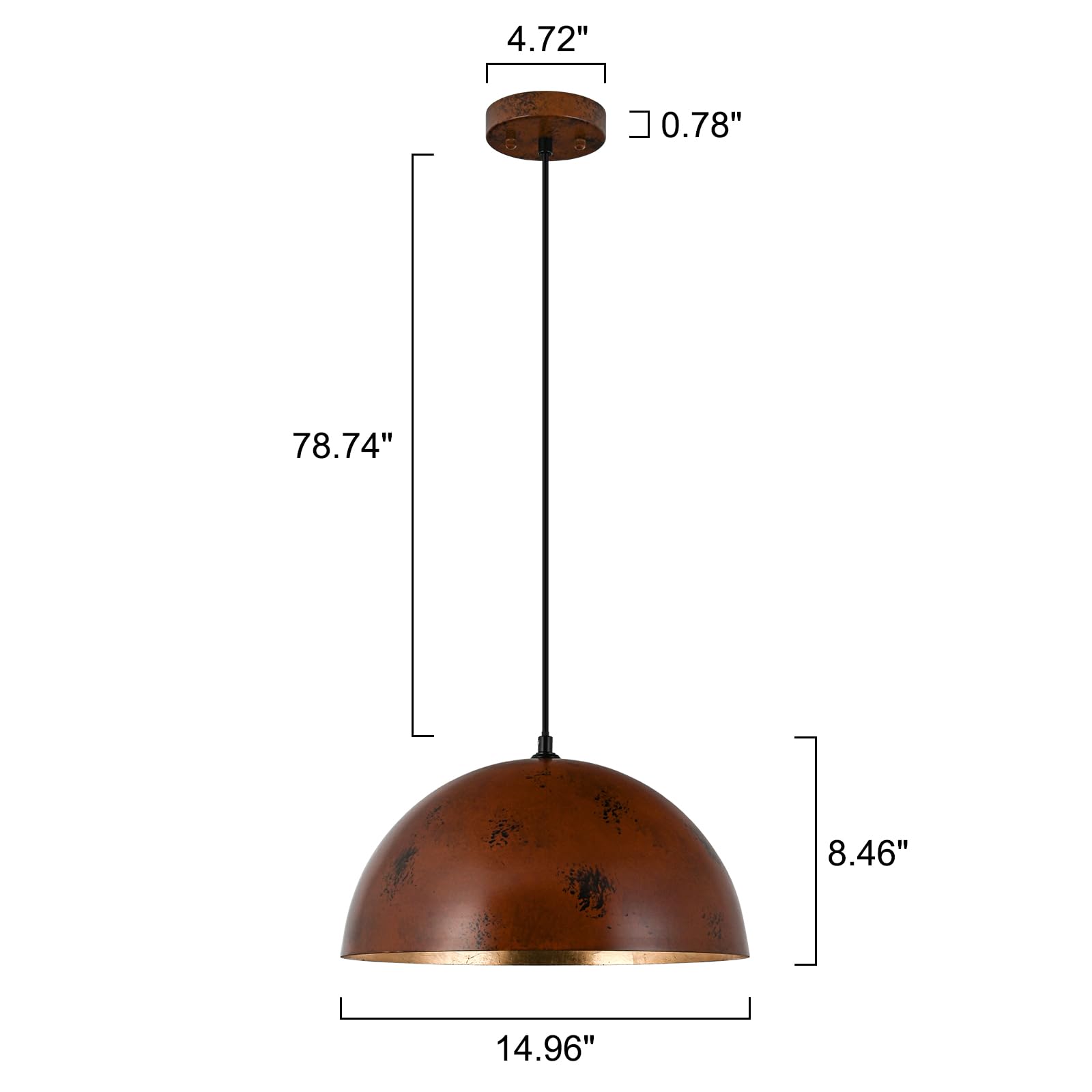 OYIPRO Industrial Pendant Light – Vintage Metal Adjustable Farmhouse Lamp
