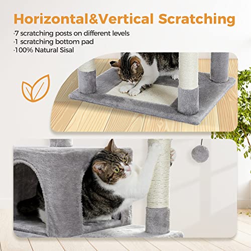 PAWZ Road 72.4" Large Cat Tree – 8-Level Multi-Cat Tower with Dual Condo